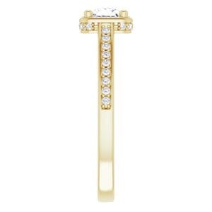 Rings 14K Yellow  4 mm Square Engagement Ring Mounting