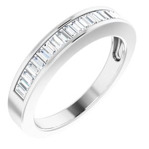 Rings 14K White 1/2 CTW Natural Diamond Anniversary Band