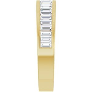 Rings 14K Yellow Channel-Set Baguette Anniversary Band Mounting