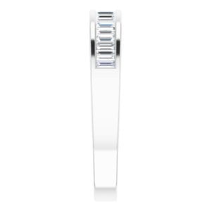 Rings 14K White 1/2 CTW Natural Diamond Anniversary Band