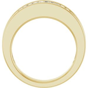Rings 14K Yellow Channel-Set Baguette Anniversary Band Mounting