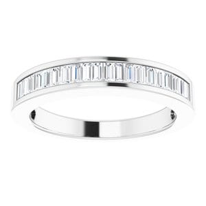 Rings 14K White 1/2 CTW Natural Diamond Anniversary Band