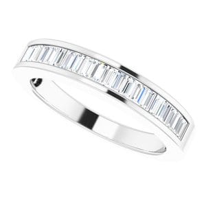 Rings 14K White 1/2 CTW Natural Diamond Anniversary Band