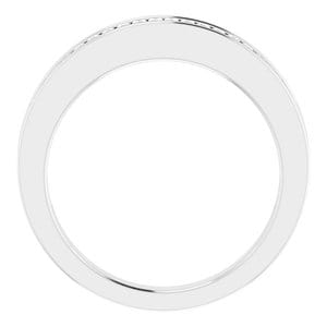 Rings 14K White 1/2 CTW Natural Diamond Anniversary Band