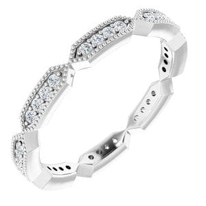 Rings 14K White 1/4 CTW Natural Diamond Eternity Band Size 7