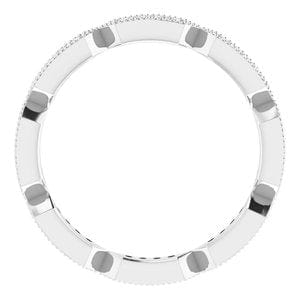 Rings 14K White 1/4 CTW Natural Diamond Eternity Band Size 7
