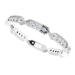 Rings 14K White 1/4 CTW Natural Diamond Eternity Band Size 7