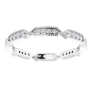 Rings 14K White 1/4 CTW Natural Diamond Eternity Band Size 7
