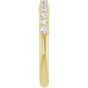 Rings 14K Yellow 2 mm Round Anniversary Band Mounting