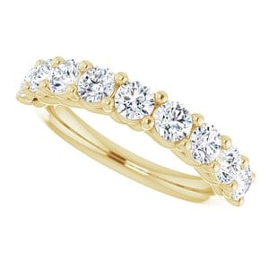 Rings 14K Yellow 3.5 mm Round Anniversary Band Mounting