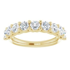 Rings 14K Yellow 3.5 mm Round Anniversary Band Mounting