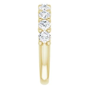 Rings 14K Yellow 3.5 mm Round Anniversary Band Mounting