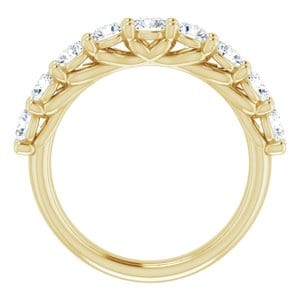 Rings 14K Yellow 3.5 mm Round Anniversary Band Mounting