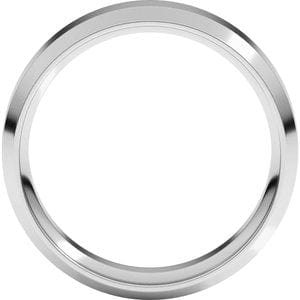 Rings Sterling Silver 6 mm Beveled-Edge Comfort-Fit Flat Band Size 12