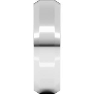 Rings Sterling Silver 6 mm Beveled-Edge Comfort-Fit Flat Band Size 12