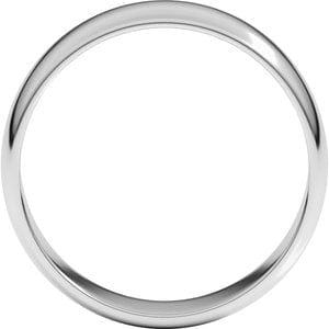 Rings Platinum 6 mm Lightweight Half Round Band Size 14