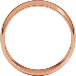 Rings 10K Rose 6 mm Lightweight Half Round Band Size 6.5