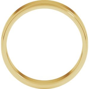 Rings 14K Yellow 6 mm Stepped-Edge Flat Band Size 8
