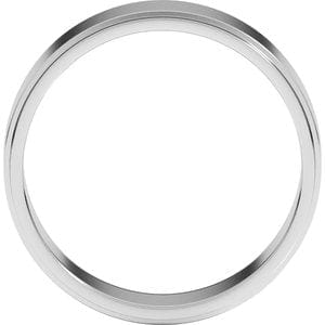Rings Sterling Silver 6 mm Stepped-Edge Flat Band Size 9