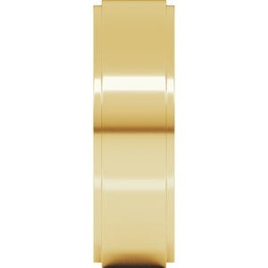 Rings 14K Yellow 6 mm Stepped-Edge Flat Band Size 8
