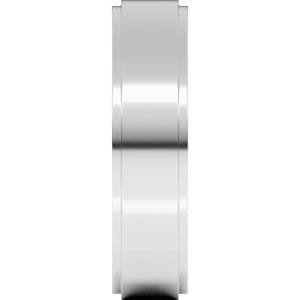 Rings Sterling Silver 5 mm Stepped-Edge Flat Band Size 7
