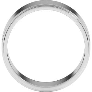 Rings Sterling Silver 8 mm Stepped-Edge Flat Band Size 7