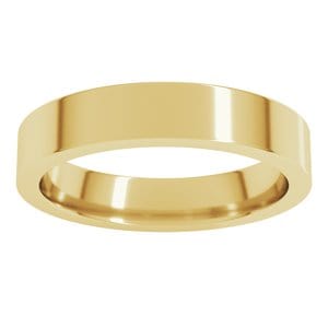 Rings 14K Yellow 4 mm Comfort-Fit Flat Band Size 9.5