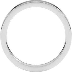 Rings Platinum 3 mm Comfort-Fit Flat Band Size 6