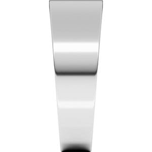 Rings Continuum Sterling Silver 7 mm Tapered Flat Band Size 8