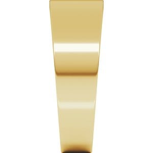 Rings 18K Yellow 7 mm Tapered Flat Band Size 9.5