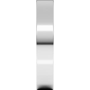Rings Platinum 4 mm Comfort-Fit Flat Band Size 7.5