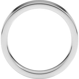 Rings 14K White 5 mm Comfort-Fit Flat Band Size 8.5