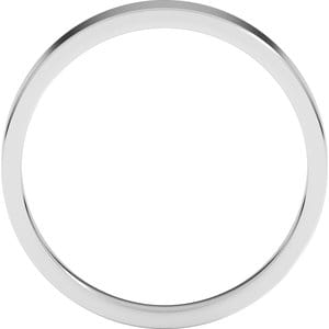 Rings Sterling Silver 4 mm Tapered Flat Band Size 6