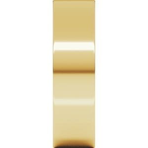 Rings 18K Yellow 6 mm Comfort-Fit Flat Band Size 10