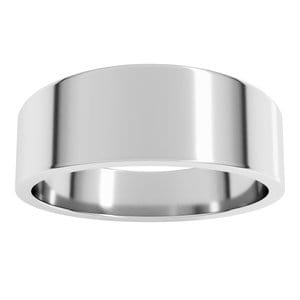 Rings Continuum Sterling Silver 7 mm Tapered Flat Band Size 8
