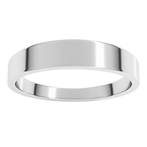 Rings Sterling Silver 4 mm Tapered Flat Band Size 6