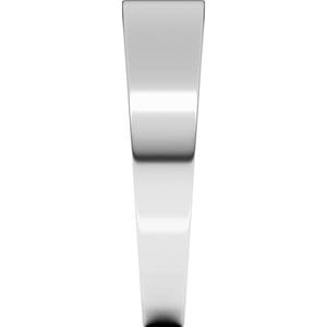 Rings Sterling Silver 5 mm Tapered Flat Band Size 9.5