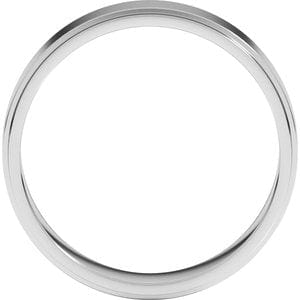 Rings Sterling Silver 5 mm Stepped-Edge Flat Band Size 7