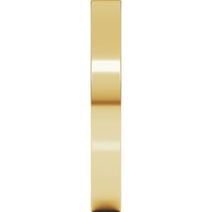 Rings 14K Yellow 3 mm Comfort-Fit Flat Band Size 10