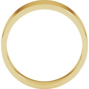 Rings 18K Yellow 7 mm Tapered Flat Band Size 9.5