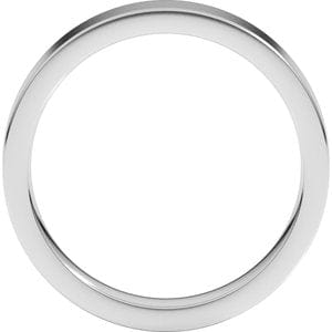 Rings Platinum 4 mm Comfort-Fit Flat Band Size 8