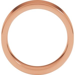 Rings 14K Rose 7 mm Comfort-Fit Flat Band Size 8
