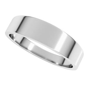 Rings Sterling Silver 5 mm Tapered Flat Band Size 9.5
