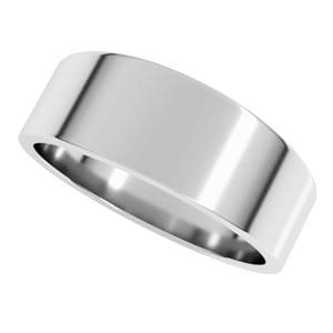 Rings Continuum Sterling Silver 7 mm Tapered Flat Band Size 8