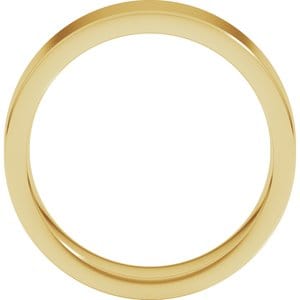 Rings 18K Yellow 6 mm Comfort-Fit Flat Band Size 10
