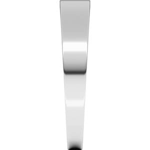 Rings Sterling Silver 4 mm Tapered Flat Band Size 6