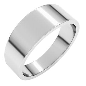 Rings Continuum Sterling Silver 7 mm Tapered Flat Band Size 8