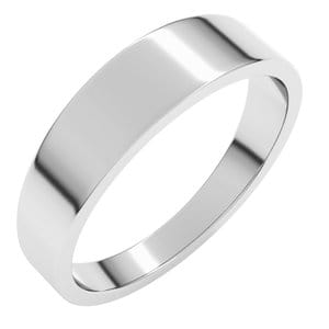 Rings Sterling Silver 5 mm Tapered Flat Band Size 9.5