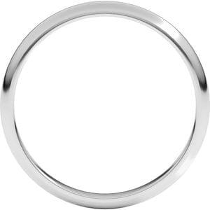 Rings Sterling Silver 2.5 mm Half Round Band Size 6.5