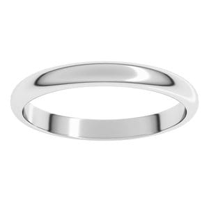 Rings Sterling Silver 2.5 mm Half Round Band Size 6.5